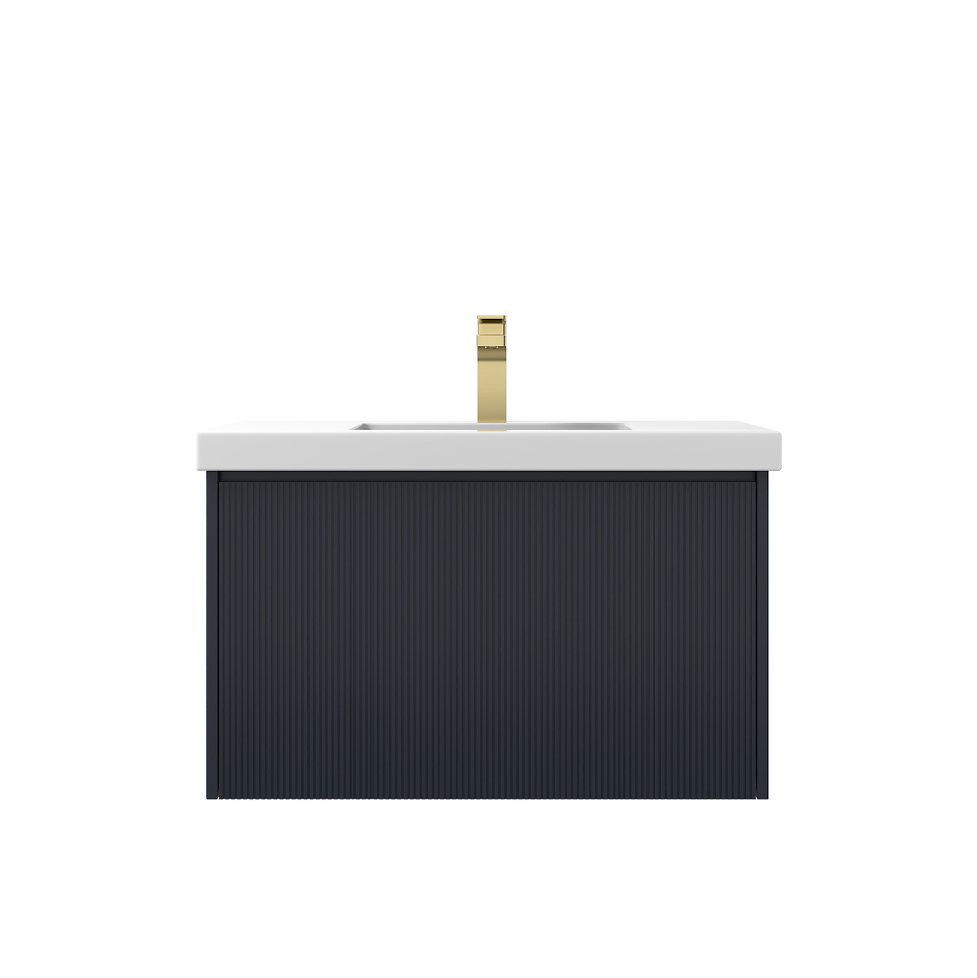 Mercer41 Liyah 30'' Wall-Mounted Bathroom Vanity with Sink – Fluted ...