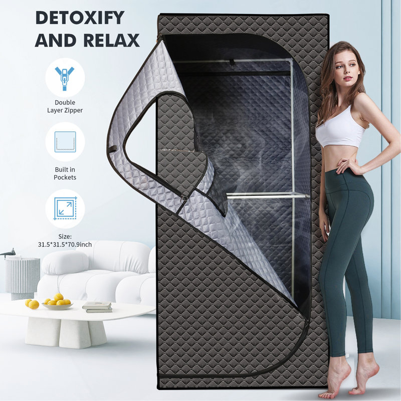 Sojourner Portable Sauna For Home - Steam Sauna Tent, Personal Sauna - Sauna Heater, Tent, Chair, Remote Included For Home Sauna - Enjoy Your Own Personal Spa