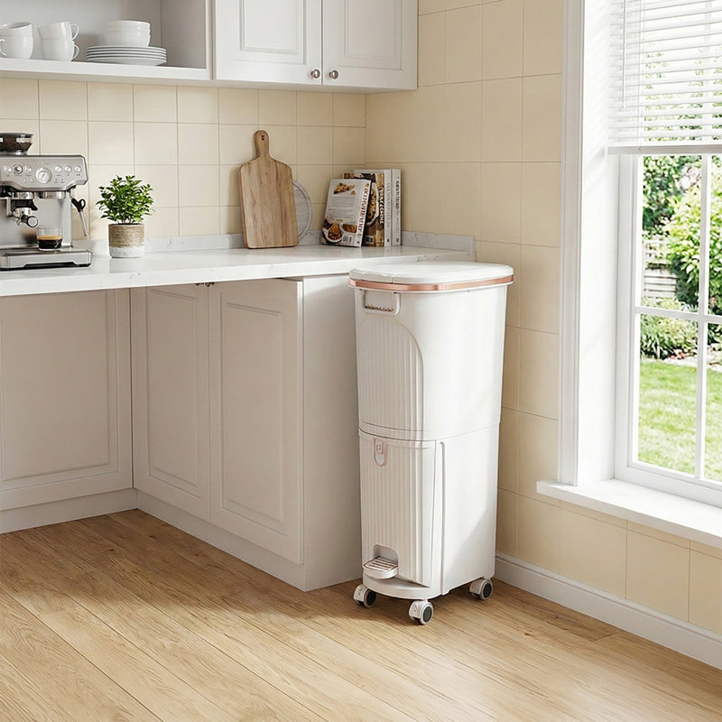 Plastic Manual Lift Waste Bin - 38L