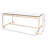 Parallel Sled Glass Top Single Coffee Table
