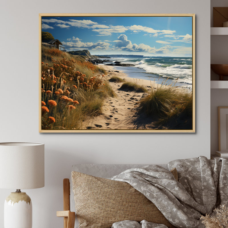 Superbe paysage côtier II sur toile, H 12 po x l 20 po x P 1 po, Cadre naturel flottant