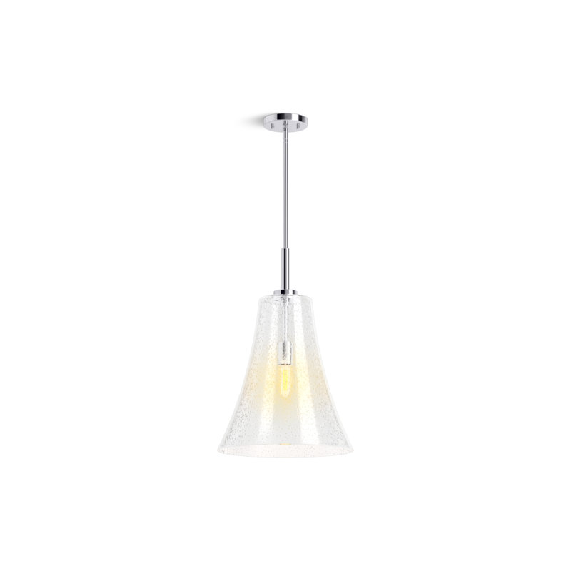 Simplice 14 In. Pendant, Polished Chrome, 65.75" H x 14" W x 14" D