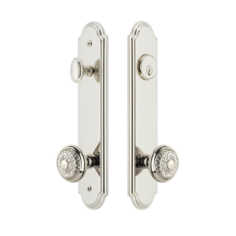 Ensemble d'entrée complet Arc, Nickel poli, 2,375 po