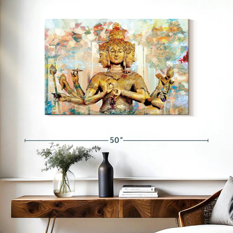 Statue de Brahma, H 26 po x l 39 po x P 1,25 po