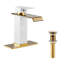Robinet pour salle de bain à poignée simple avec drain-88740464