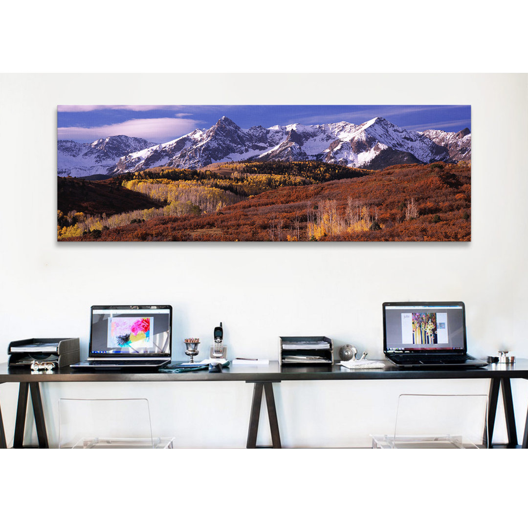 " Mountains Covered With Snow And Fall Colors, Near Telluride, Colorado, USA " by Panoramic Images East Urban Home 