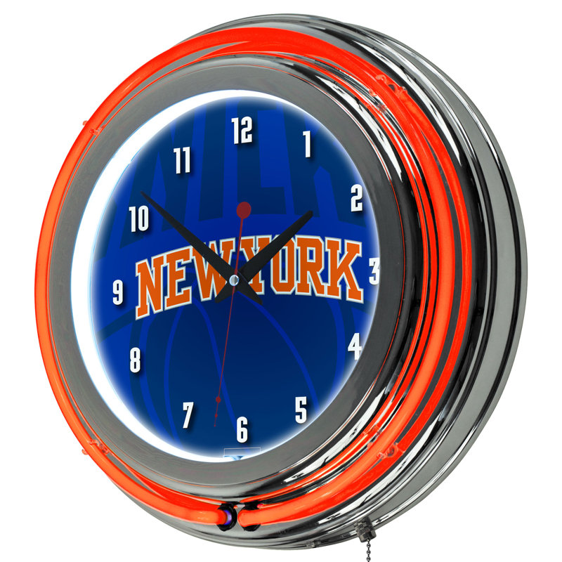 NBA Glass Wall Clock, New York Knicks