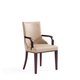 Shubert 19.75'' H Faux Leather Upholstered Beech Armchair