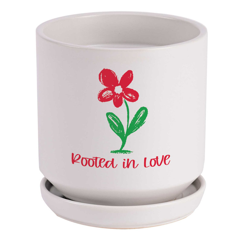Planter Flower Rooted In Love