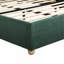 Structure de lit plateforme tapissier avec tête de lit arrondie à coins arrondis, lattes en bois, pieds en bois de chêne massif, tissu chenille, aucun sommier requis, assemblage facile, vert olive-598031761