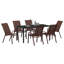 7 Piece Garden Dining Set Steel-457236317