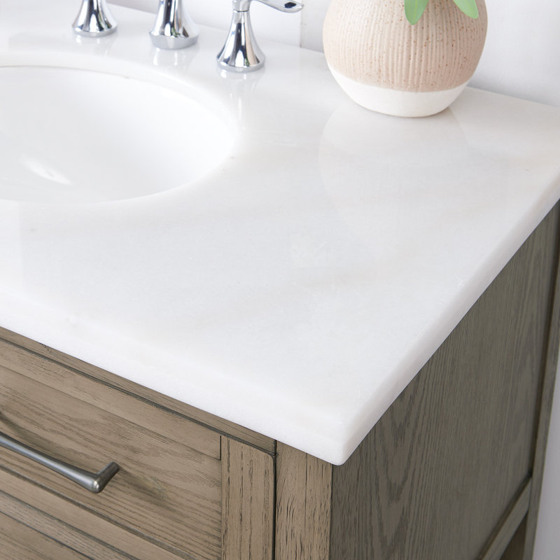Zachrey 36'' Single Bathroom Vanity with Marble Top