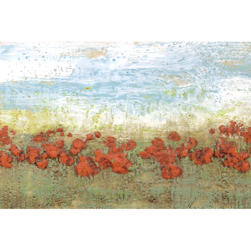 Coral Poppies I - Wrapped Canvas Painting, 30cm H x 46cm W x 3.8cm D