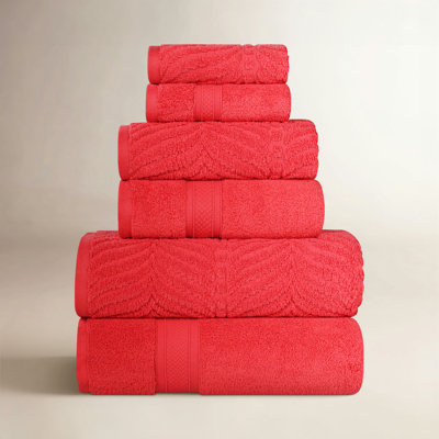 Amaretto 6-Piece Chevron Cotton Towel Set