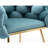 Luxury Modern Simple Leisure Velvet Single Sofa Chair Bedroom Lazy Person Household Dresser Stool Manicure Table Back Chair Blue Set Of 2-593452820-570044730