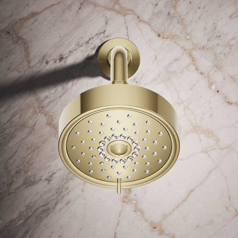Purist 1.75 GPM Full/Standard Fixed Shower Head, Vibrant French Gold