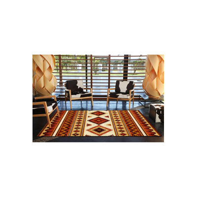 Tapis décoratif à motif géométrique losange lavable à la machine