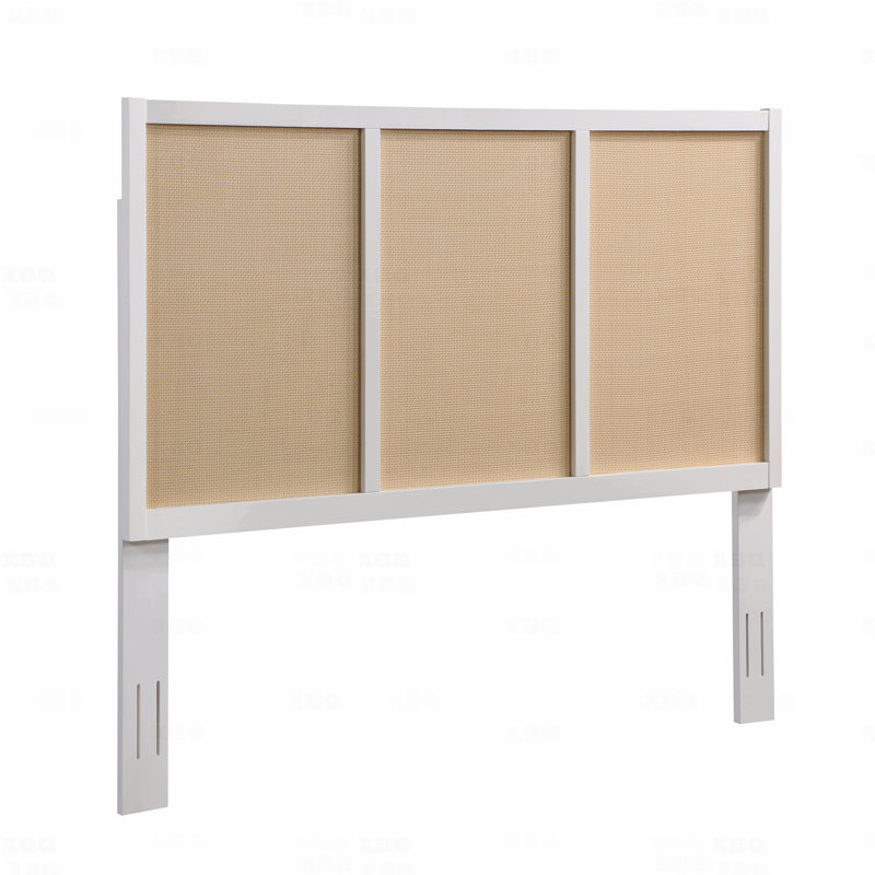 Cane And Solid Wood King Headboard, King