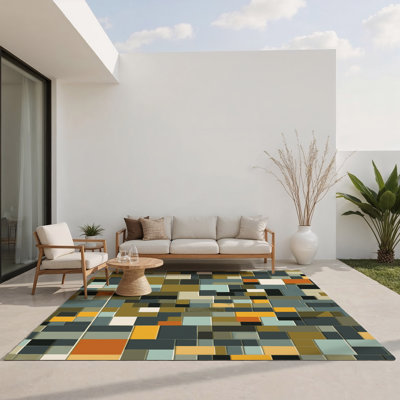 Tapis intérieur et extérieur Earthly Cubes