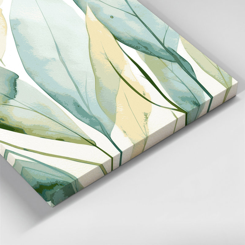 «Thanksgiving Minimalist Leaf Designs», art mural sur toile blanche, H 12 po x l 12 po