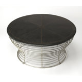 Fleming Fossil Stone & Metal Coffee Table