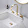 Widespread Bathroom Faucet with Drain Assembly