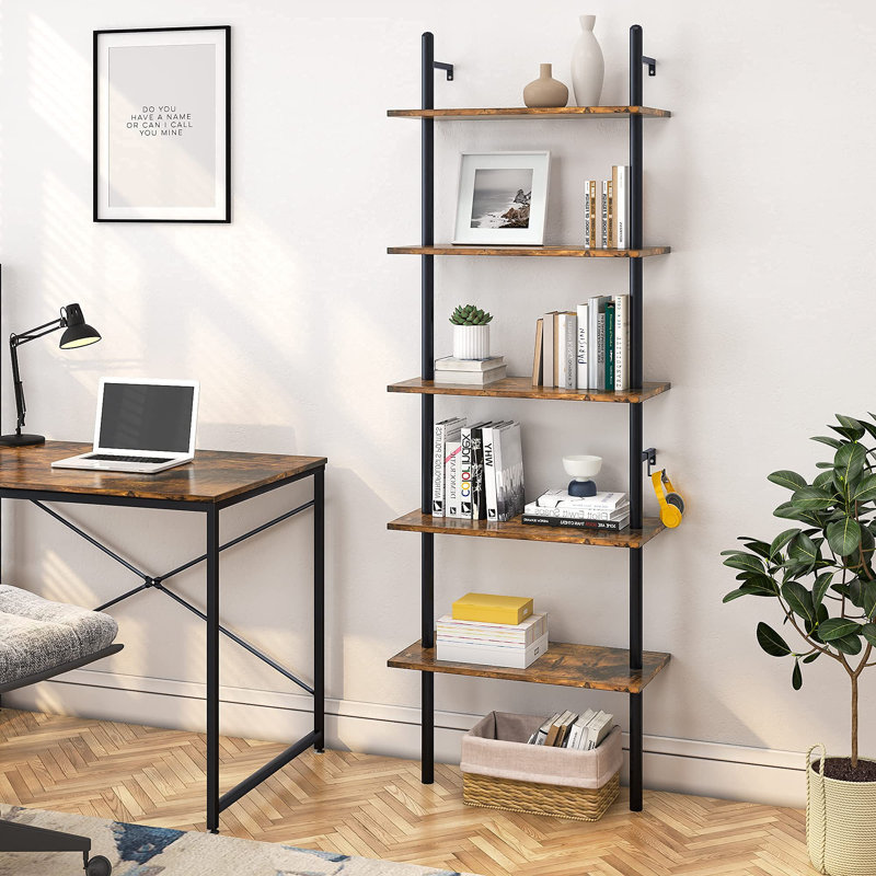 Bellaluna 179cm H x 59cm W Metal Ladder Bookcase
