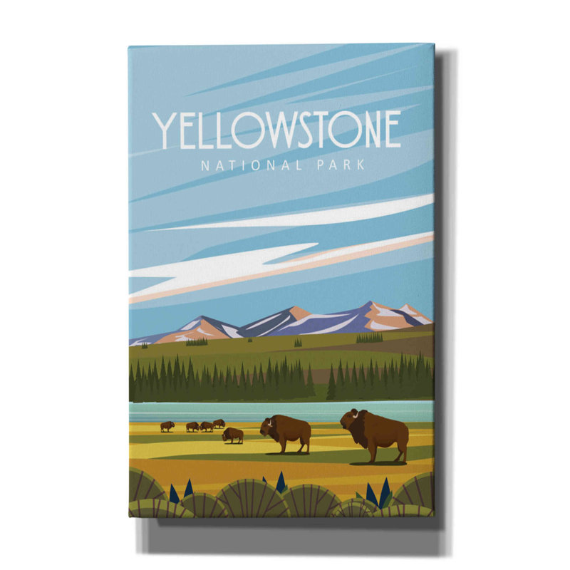 «Yellowstone National Park» par Arctic Frame Studio - impression sur toile tendue, H 60 po x l 40po x P 1,5 po
