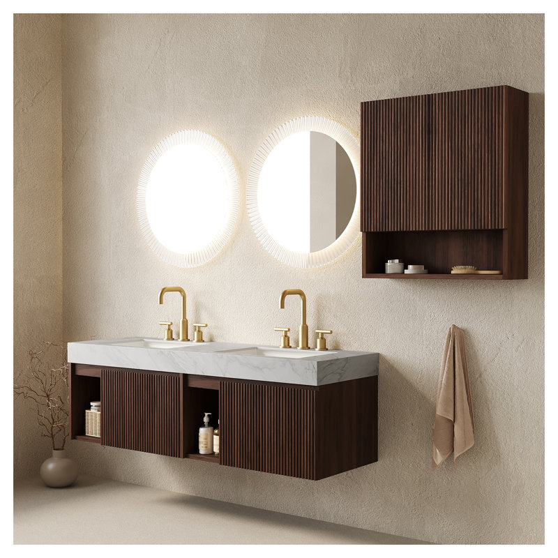 0 Bathroom Vanity with Top, Beige