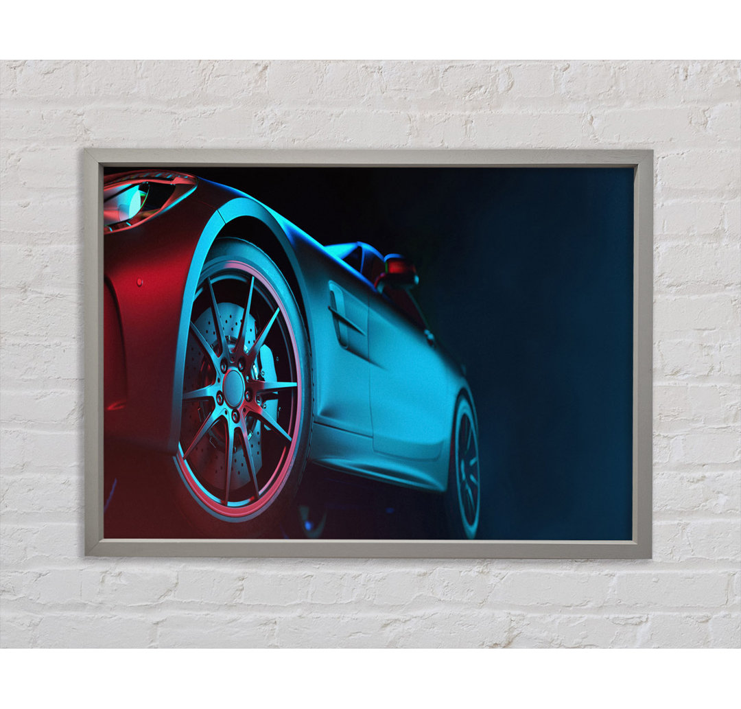 Sports Car Stance - Einzelner Bilderrahmen Kunstdrucke auf Leinwand