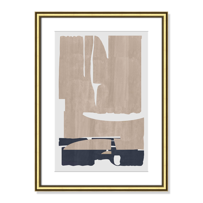 Impression «Deep Golden Brown I» par Cartissi, 18.25'' W x 24.25'' H, Imprimé mat, Gold Classic