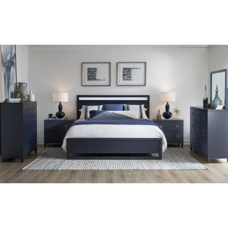 Lit encre en bois massif Lillybelle, Grand
