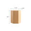 Table basse moderne au design hexagonal et au grain de bois réaliste, entièrement assemblée pour les petits espaces, 39,6 x 34,8 x 48 cm, table d'appoint au grain naturel, idéale pour les espaces de vie.