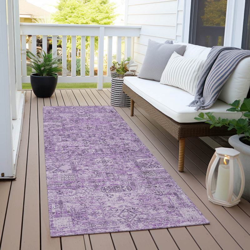 Tapis intérieur / extérieur Everlee avec envers antidérapant, Tapis de couloir 2 pi 3 po x 7 pi 6 po
