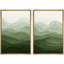 Emerald Green Mountain Range Abstract - Ensemble de 2 reproductions encadrées sur toile-98554175-98554172