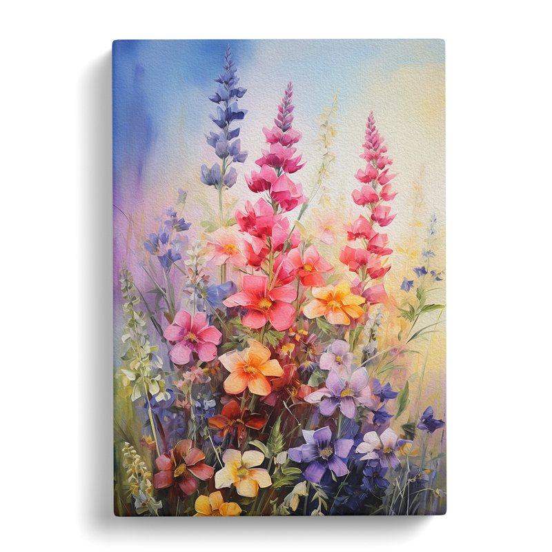 Wildflowers Realism - Art Prints - Wrapped Canvas, 60cm H x 40cm W x 3cm D