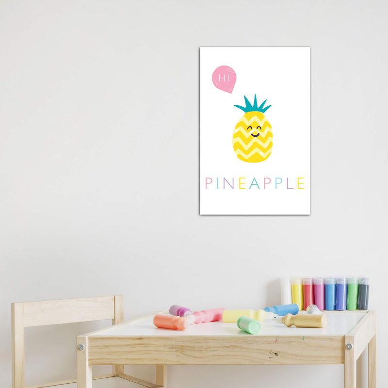 Ananas - reproduction d'impression, Toile tendue, Pas de tapis, H 40 po x l 26 po x P 1,5 po