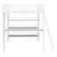 Lit Loft en métal avec 3 couches de tablettes et de bureau, lit élégant en métal avec tableau blanc-114721958-114721957