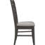 2 chaises de salle à manger grises - rembourrage en mousse et côté de conception moderne pour un dossier élégant