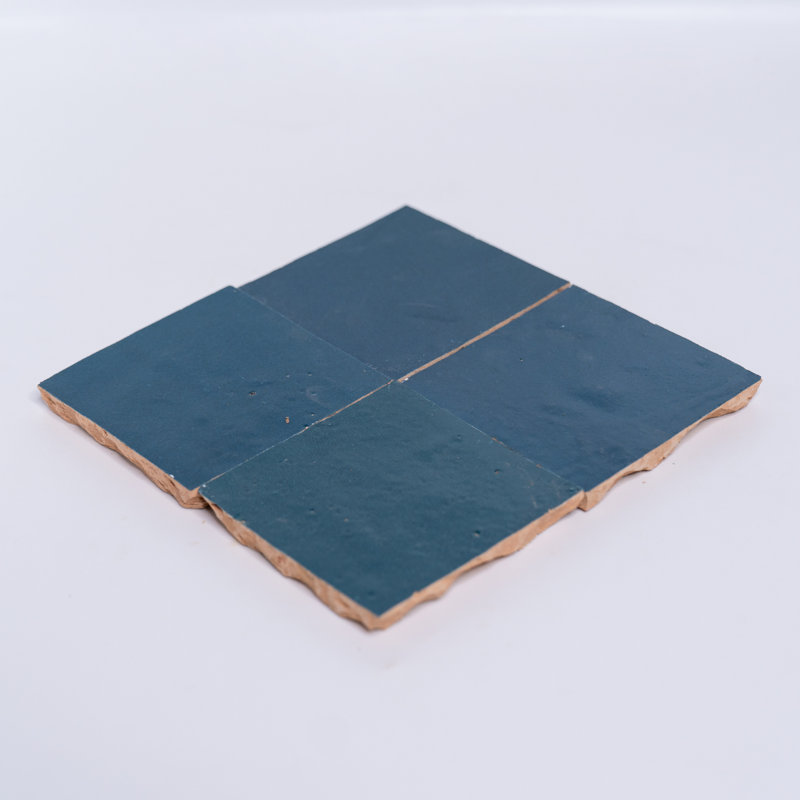 Zelig 4" x 4" Moroccan Wall & Floor Tile, Marine Blue