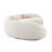 Beige Boucle Sectional Sofa 3 Pillows