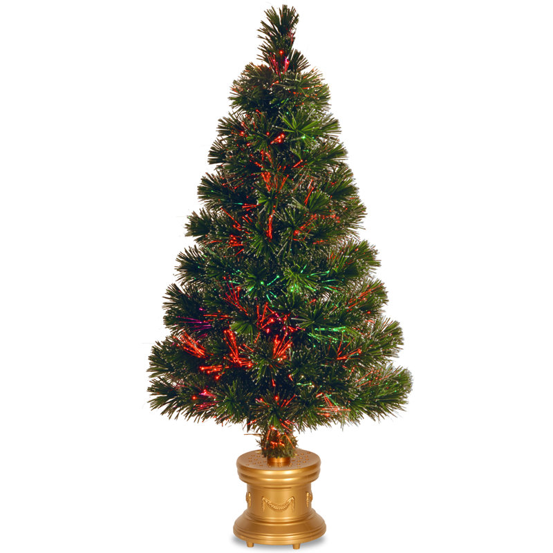 Fiber Optic Fireworks Evergreen Tree, 3.2'