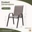 Chaise de salle à manger d'extérieur en textilène avec structure en fer galvanisé-2022798718
