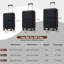 Ensemble de valise rigide à roulettes 3 pièces de qualité supérieure avec verrou TSA-128699685