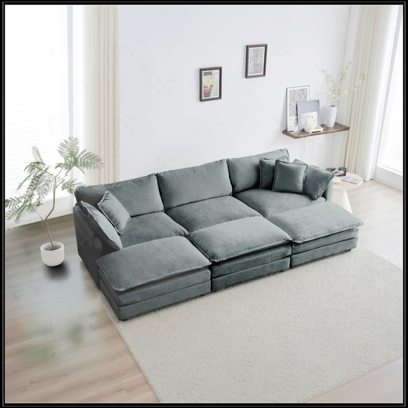 Modular 6 Seater Sectional Super Soft Sofa