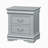 Louis Philippe III Platinum Finish Nightstand