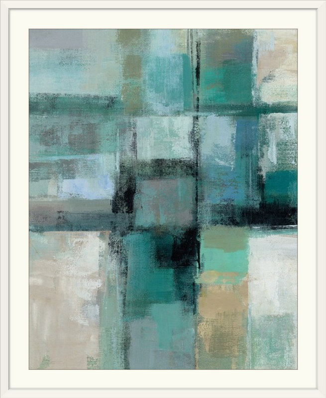 «Island Hues Crop I» par Silvia Vassileva, reproduction d'art, Cadre blanc, H 23 po x l 20 po x P 1 po