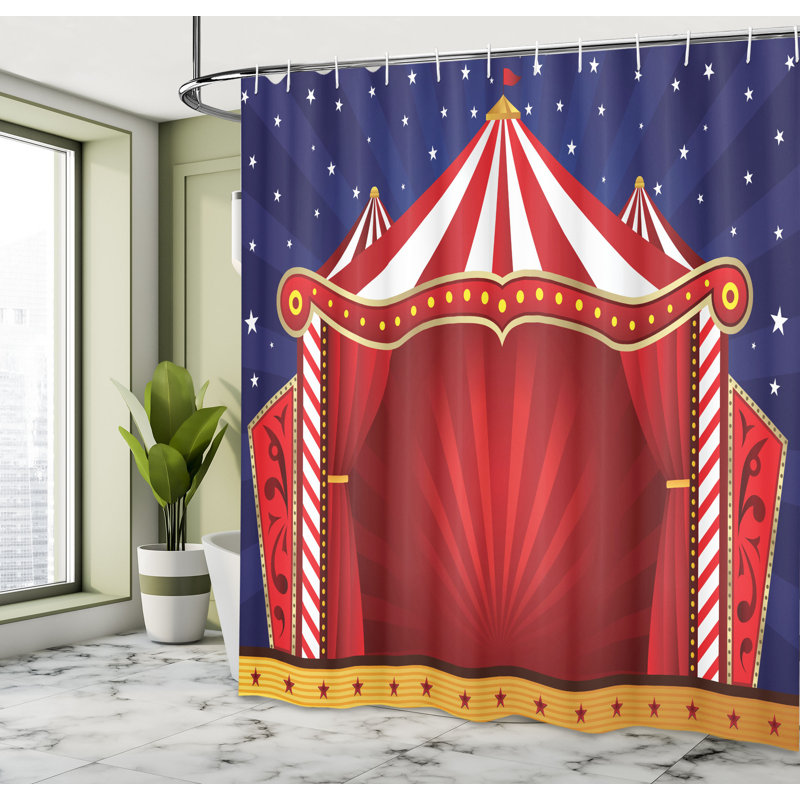 Shower Curtain with Hooks Included, 70" H x 69" W