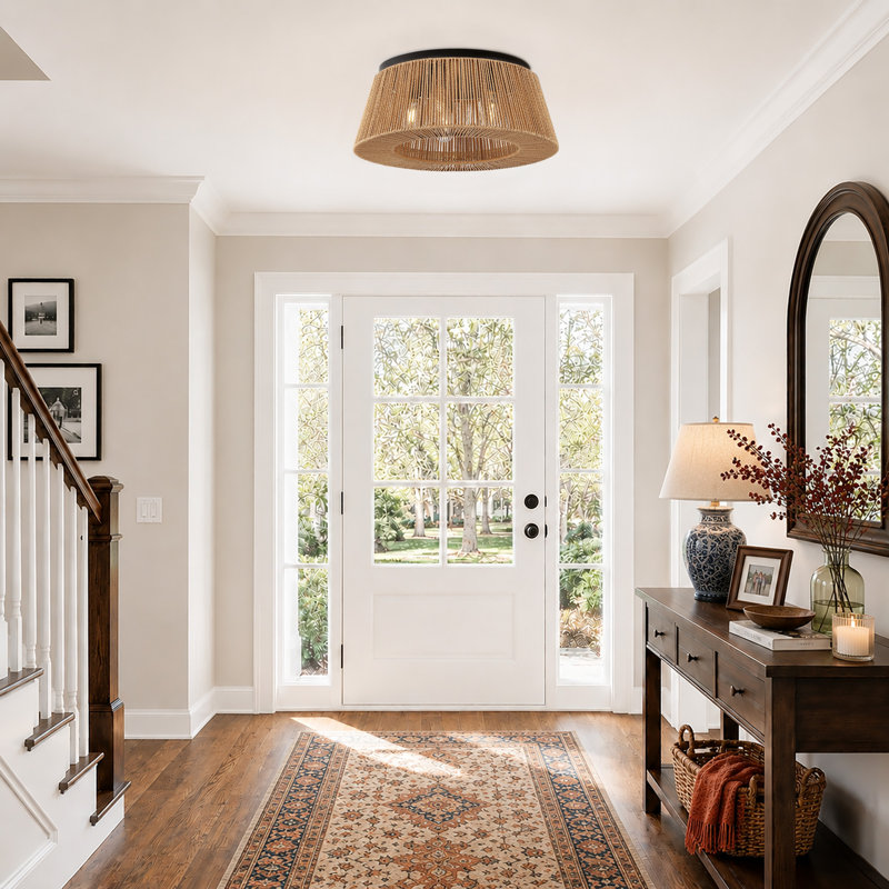 Plafonnier encastré de style bord de mer à 5 lumières 19,7 po