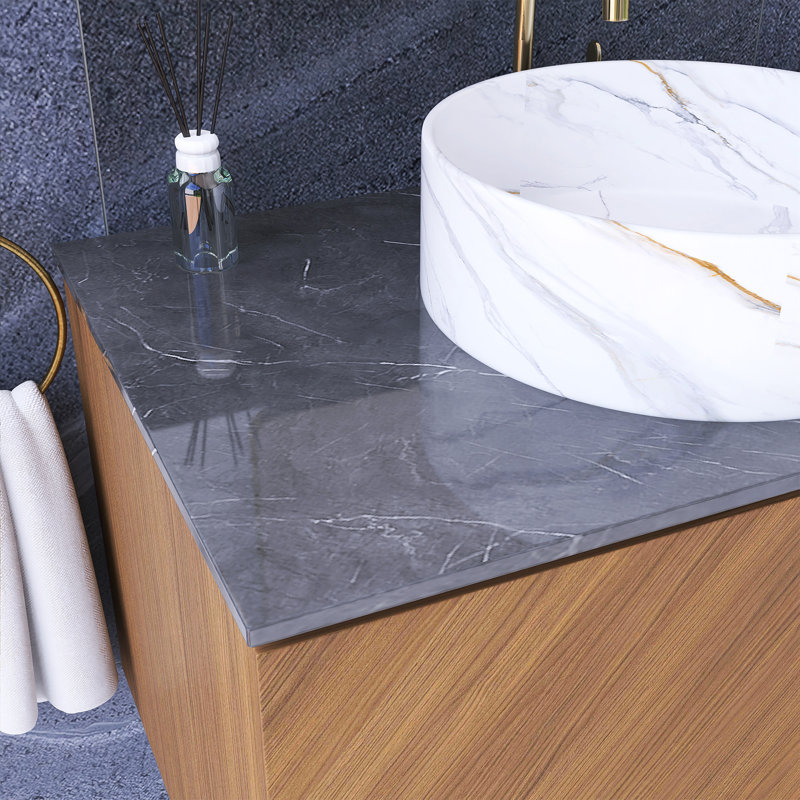 Meuble-lavabo flottant mural moderne de 30 pouces